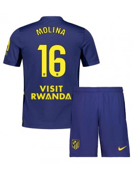 Atletico Madrid Nahuel Molina #16 Replika Borta Kläder Barn 2025-26 Kortärmad (+ byxor)
